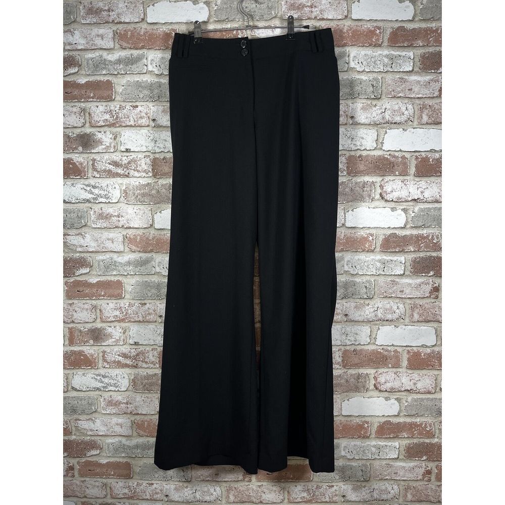 Lane Bryant Women's #1026‎ Career Formal Adjustable Waist Black Pants 6 - Picture 2 of 5